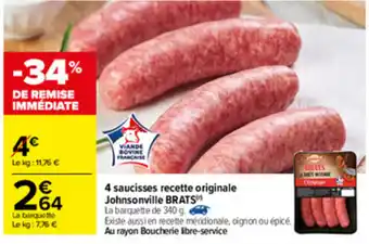 Carrefour 4 Saucisses recette originale offre