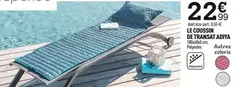 Centrakor Le coussin de transat adiya offre