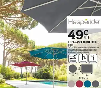 Centrakor Hespéride le parasol droit fidji offre