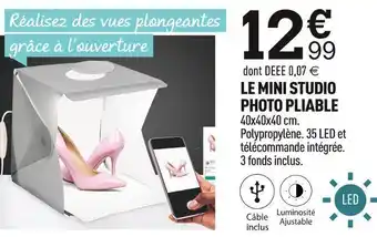 Le mini studio photo pliable