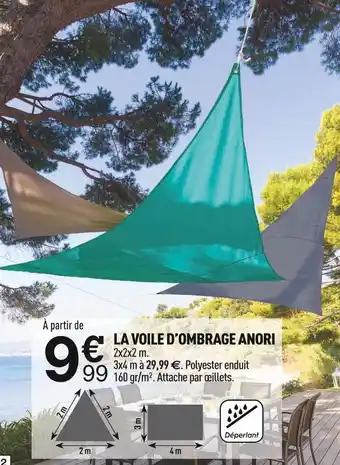 Centrakor La voile d’ombrage anori offre