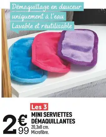 Centrakor Mini serviettes démaquillantes offre