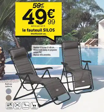 Centrakor Le fauteuil silos offre