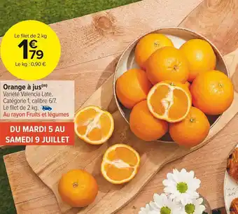 Carrefour Market Orange à jus offre