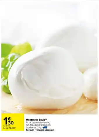 Carrefour Mozzarella boule offre