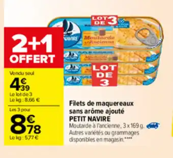 Carrefour Filets de maquereaux sans arôme ajouté offre
