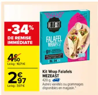 Carrefour Kit wrap falafels offre