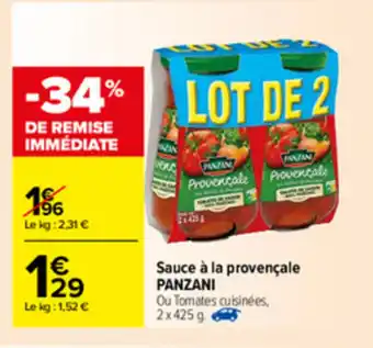 Carrefour Sauce à la provençale offre