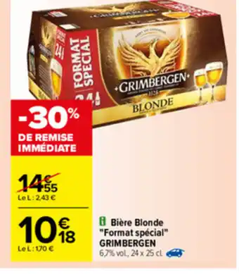 Carrefour Bière blonde "format spécial" offre