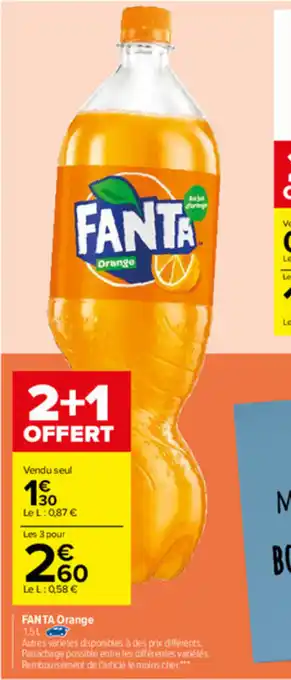 Carrefour Fanta orange offre