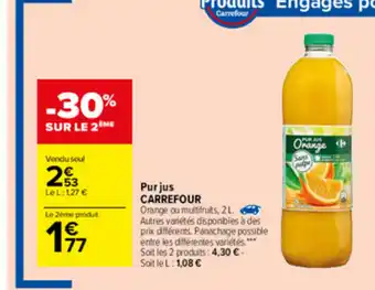 Carrefour Pur jus offre