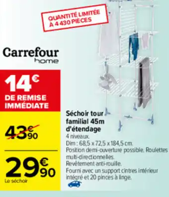 Séchoir tour familial 45m d'étendage