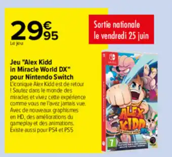 Carrefour Jeu "alex kidd in miracle world dx" pour nintendo switch offre