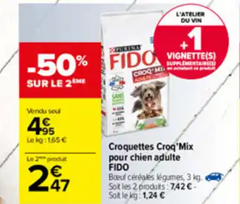 Carrefour Croquettes croq'mix pour chien adulte offre