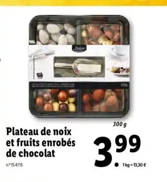 Lidl Plateau de noix et fruits enrobés de chocolat offre