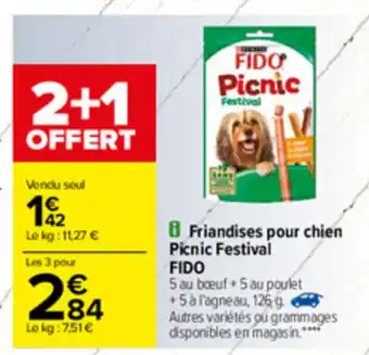 Carrefour Friandises pour chien picnic festival offre