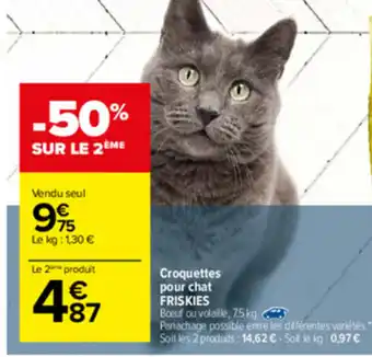 Carrefour Croquettes pour chat offre