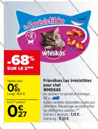 Carrefour Friandises les irrésistibles pour chat offre