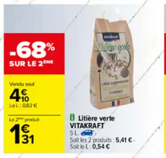 Carrefour Litière verte offre