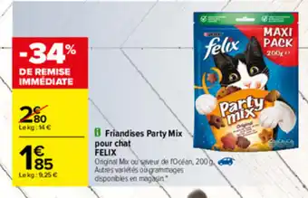 Carrefour Friandises party mix pour chat offre
