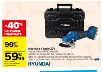 Carrefour Meuleuse d'angle 20v offre