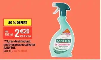 SANYTOL spray désinfectant multi-usages eucalyptus
