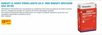 Enduit à Joint Prise Lent 24 H Indi Enduit Séchage Sac 25 Kg