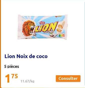 Action Lion Noix De Coco offre