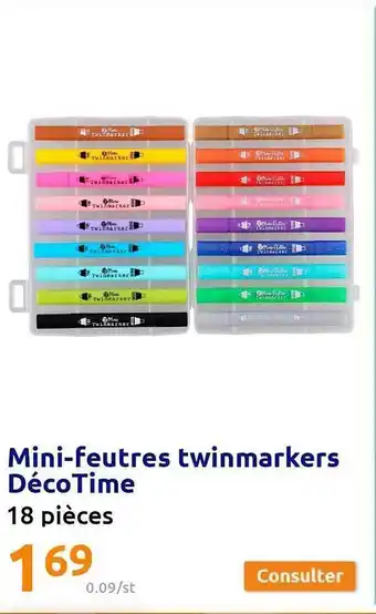 Action Mini-feutres Twinmarkers DécoTime offre
