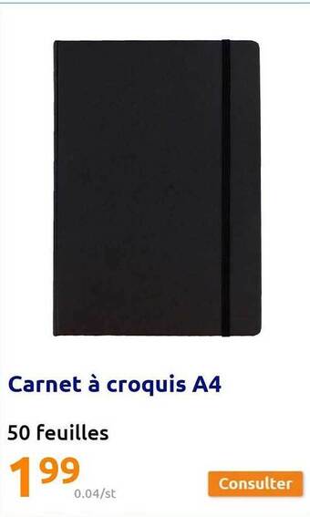 Action Carnet à Croquis A4 offre