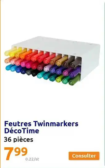 Action Feutres Twinmarkers DécoTime offre