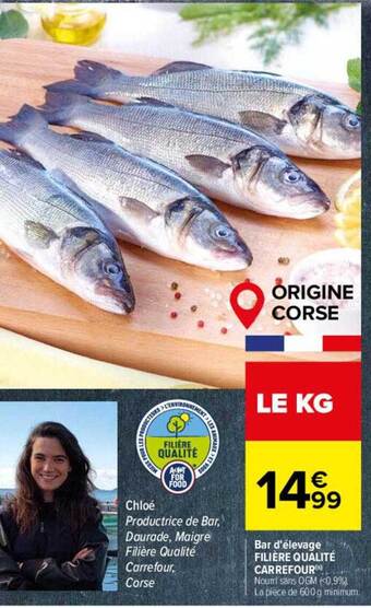 Carrefour Bar D'élevage Filière Qualité Carrefour offre
