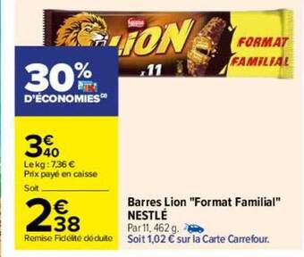 Carrefour Barres Lion offre