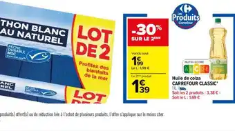 Carrefour Huile De Colza Carrefour Classic offre