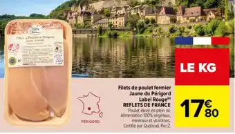 Carrefour Filets De Poulet Fermier Jaune Du Périgord Label Rouge Reflets De France offre