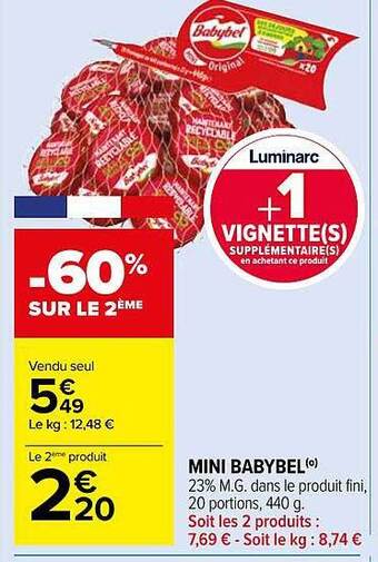 Carrefour Market Mini Babybel offre
