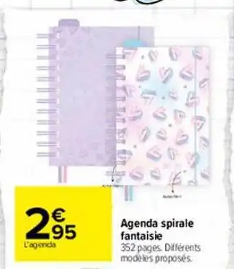 Carrefour Market Agenda Spirale Fantaisie offre