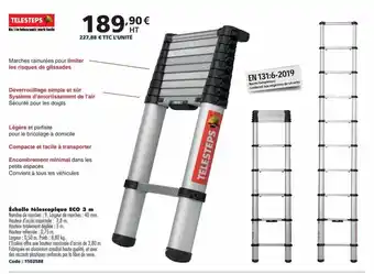 Doras échelle Télescopique Eco 3 M Telesteps offre