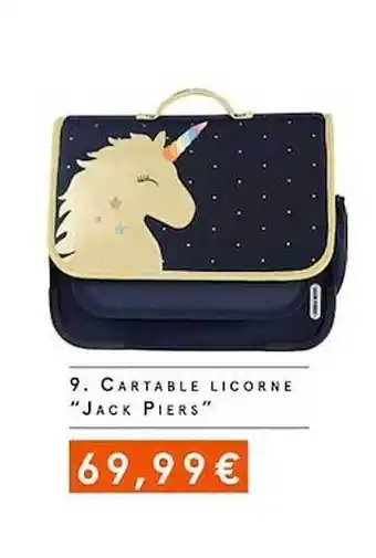 Monoprix Cartable Licorne offre