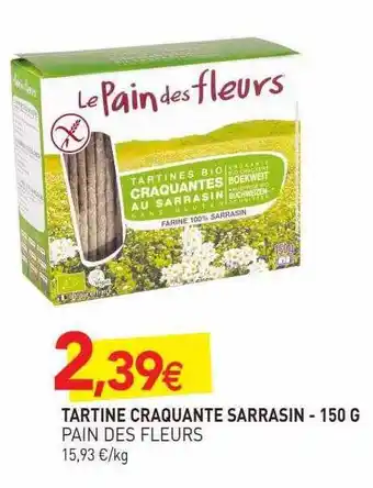 naturéO Tartine Craquante Sarrasin - 150 G Pain Des Fleurs offre