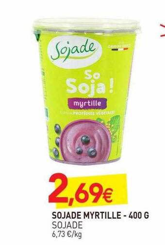 naturéO Sojade Myrtille - 400 G offre