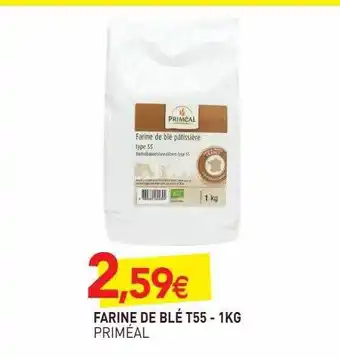 naturéO Farine De Blé T55 Priméal - 1 Kg offre
