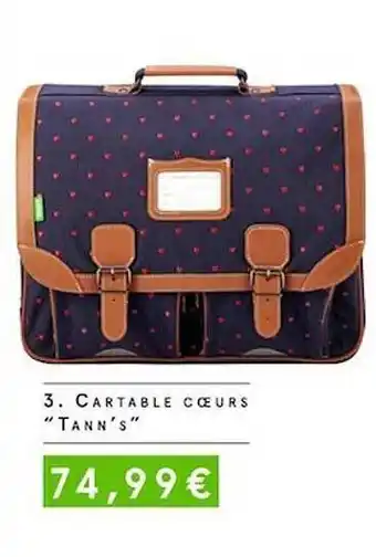 Monoprix Cartable Cœurs offre