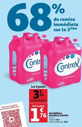 Auchan Contrex eau minérale naturelle offre