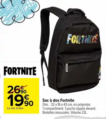 Carrefour Market Sac à dos fortnite offre