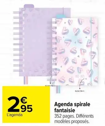 Carrefour Market Agenda spirale fantaisie offre