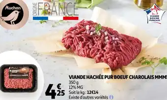 Auchan Mmm! viande hachée pur boeuf charolais offre