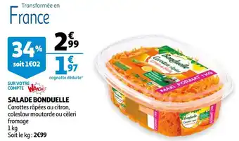Auchan Bonduelle salade offre