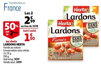 Auchan Herta lardons offre