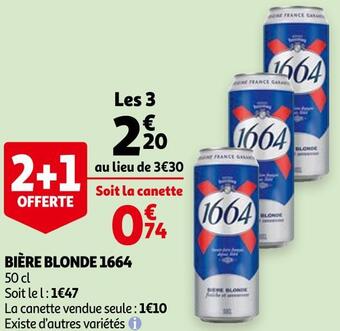 Auchan 1664 bière blonde offre